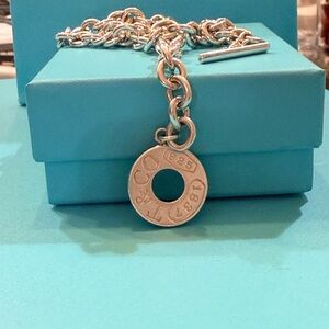 Tiffany & Co. Silver 1837 Round Toggle Necklace
